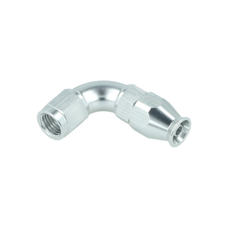 BOOST Products High Flow PTFE Swivel Hose End -04 AN - 90 degree, silver