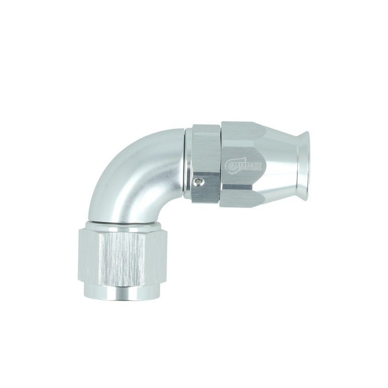 BOOST Products High Flow PTFE Swivel Hose End -08 AN - 90 degree, silver