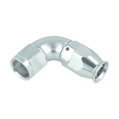 BOOST Products High Flow PTFE Swivel Hose End -06 AN - 90 degree, silver