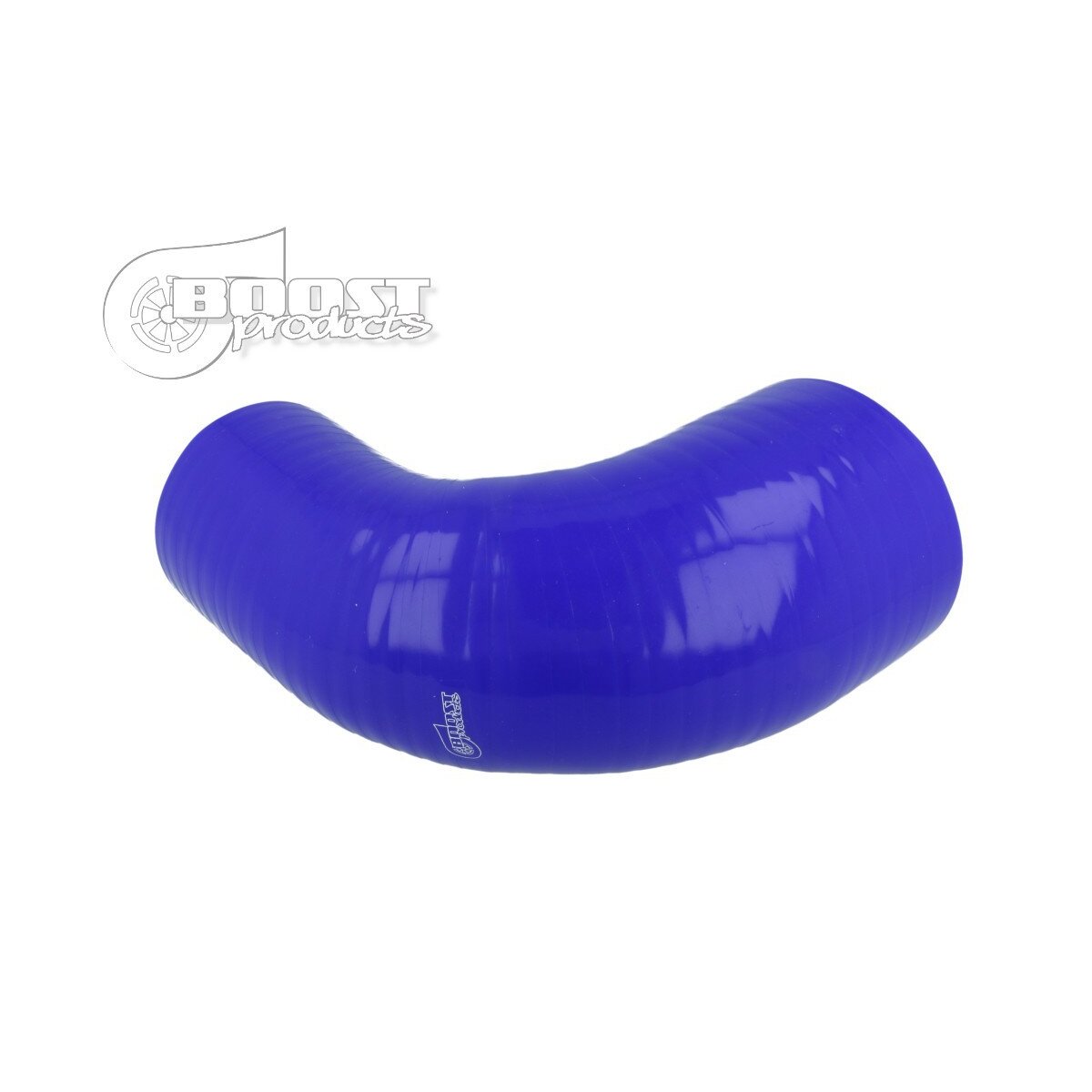 BOOST Products Silicone Reducer Elbow 90 degree, 76mm (3.0") - 70mm (2.75") ID, blue