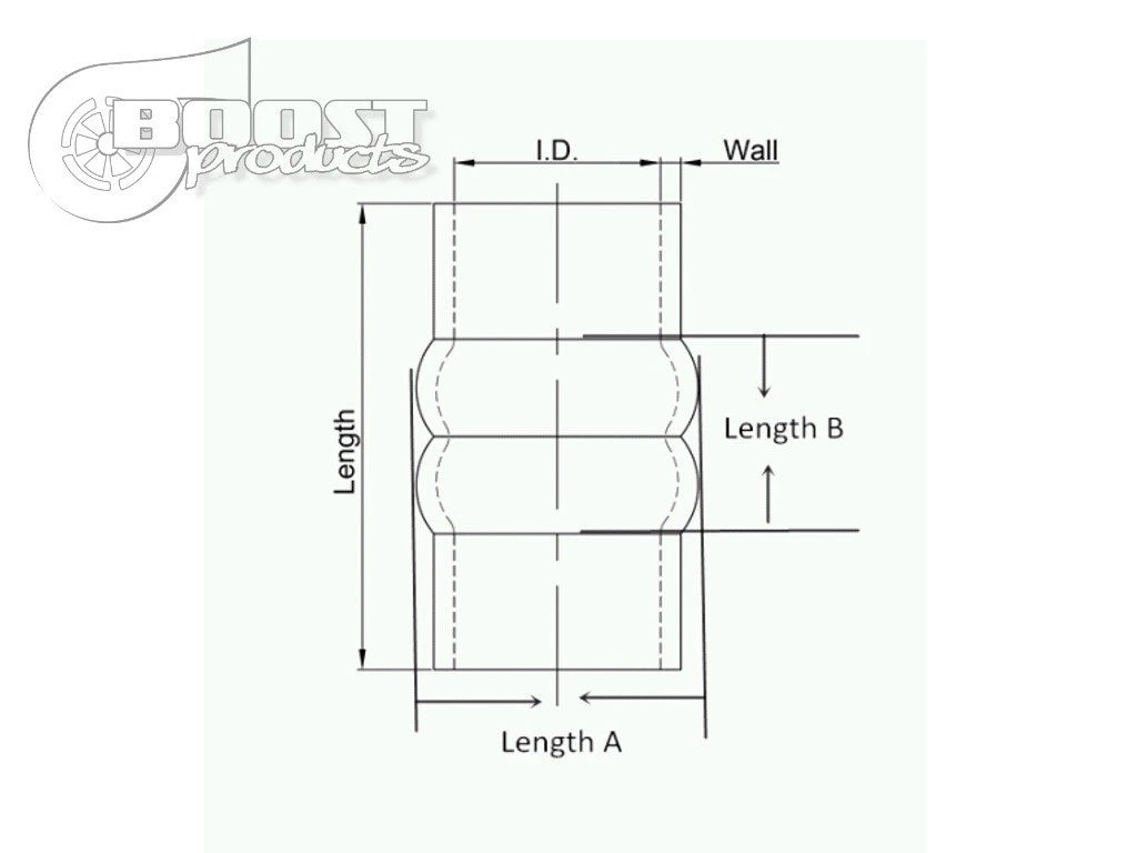 BOOST products Silicone Connector with double Hump, 127mm, black