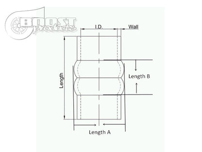 BOOST products Silicone Connector with double Hump, 127mm, black