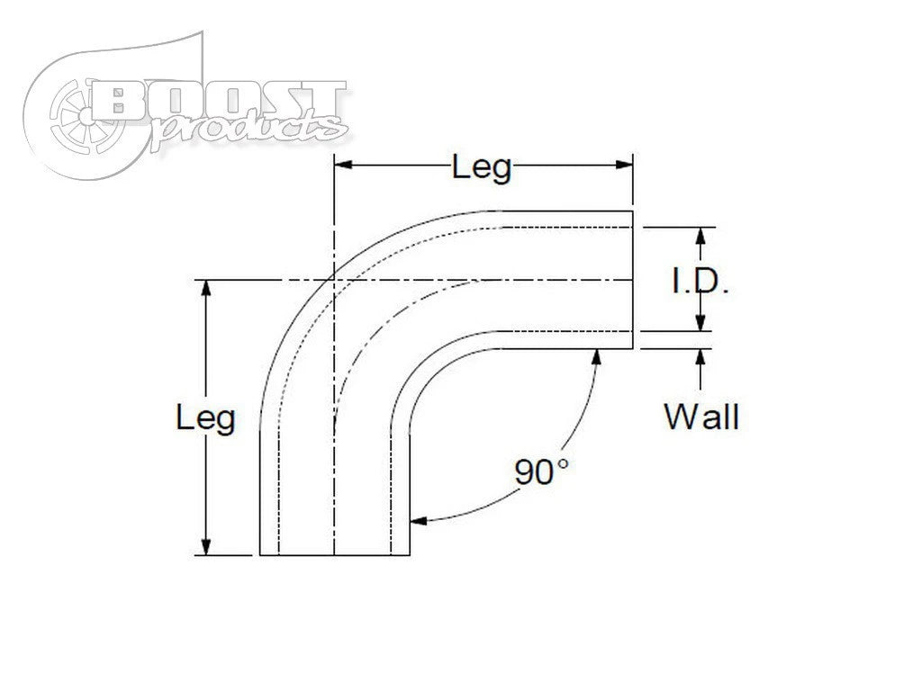 BOOST products Silicone elbow 90°, 115mm, black