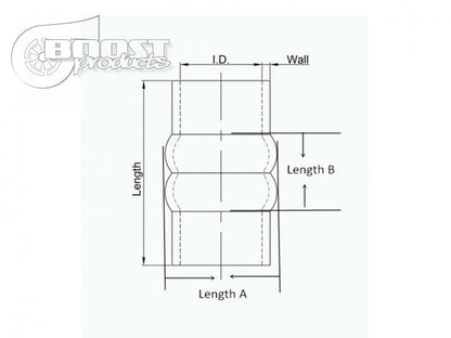 BOOST Products Silicone Coupler with Double Hump, 2-3/4" ID , Blue