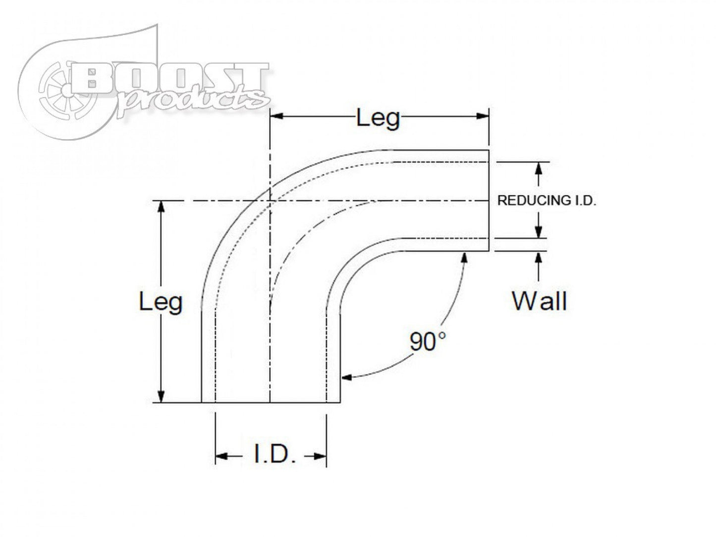 BOOST Products Silicone Reducer Elbow 90 Degrees, 1-1/2" - 1-3/8" ID, Blue