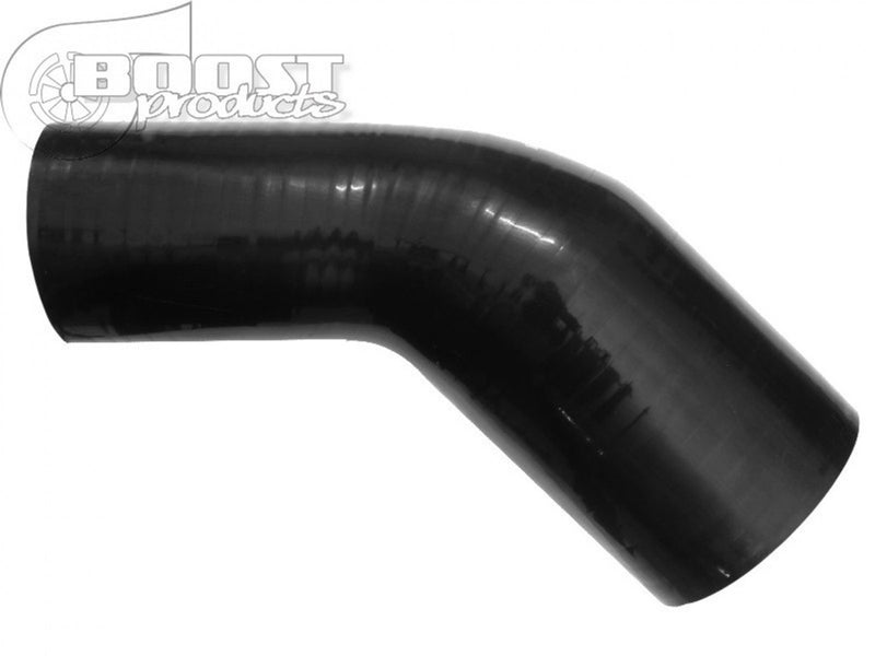 BOOST Products Silicone Reducer Elbow 45 Degrees, 1-3/4"  1-3/8' ID, Black