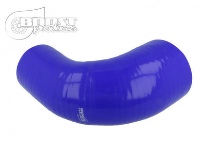 BOOST Products Silicone Reducer Elbow 90 degree, 38mm (1.5") - 25mm (1.0") ID, blue