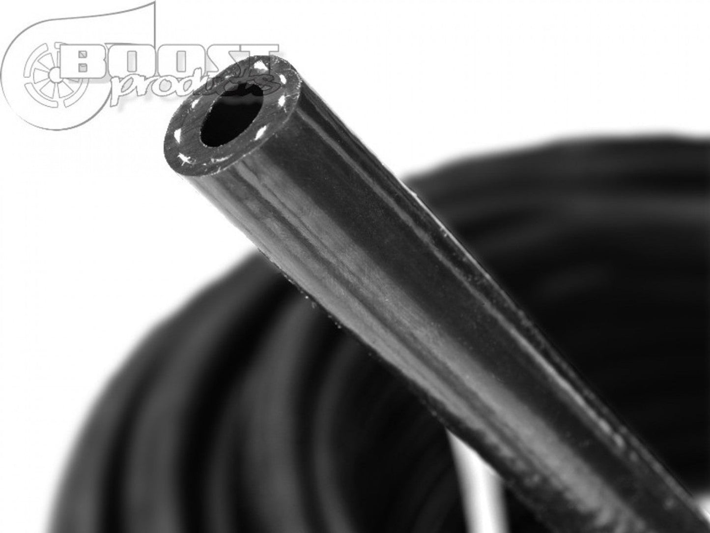 BOOST Products Silicone Vacuum Hose Reinforced 6mm (0.225") ID, black, 5m (15ft) Roll