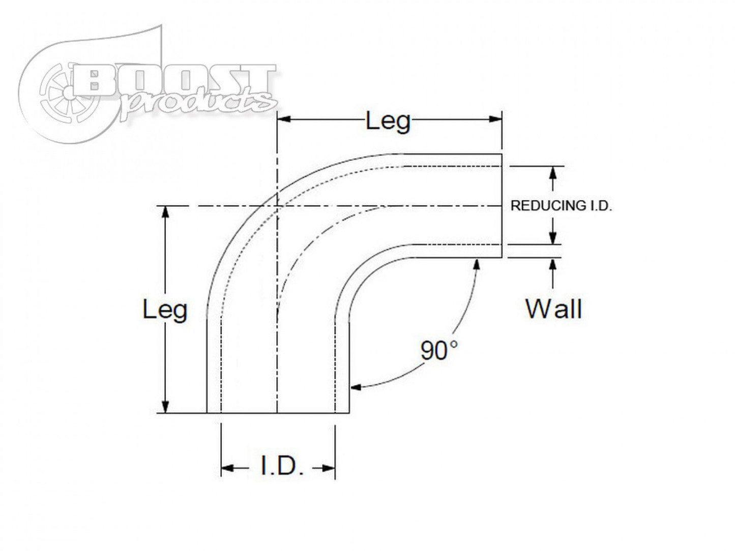 BOOST Products Silicone Reducer Elbow 90 Degrees, 5/8" - 1/2" ID, Blue