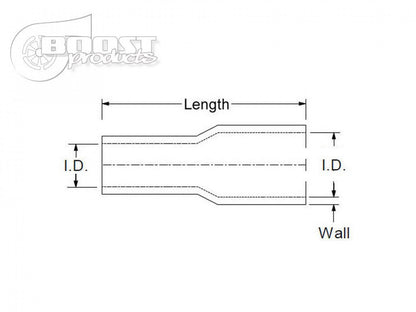 BOOST products Silicone Transition Coupler, 89 - 76mm, black