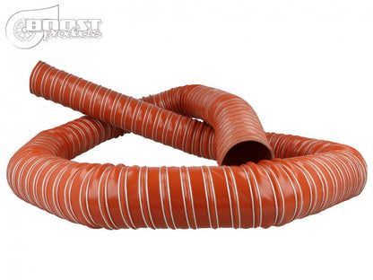 BOOST Products Silicone Air Duct Hose 4" ID, 6' Length, Red