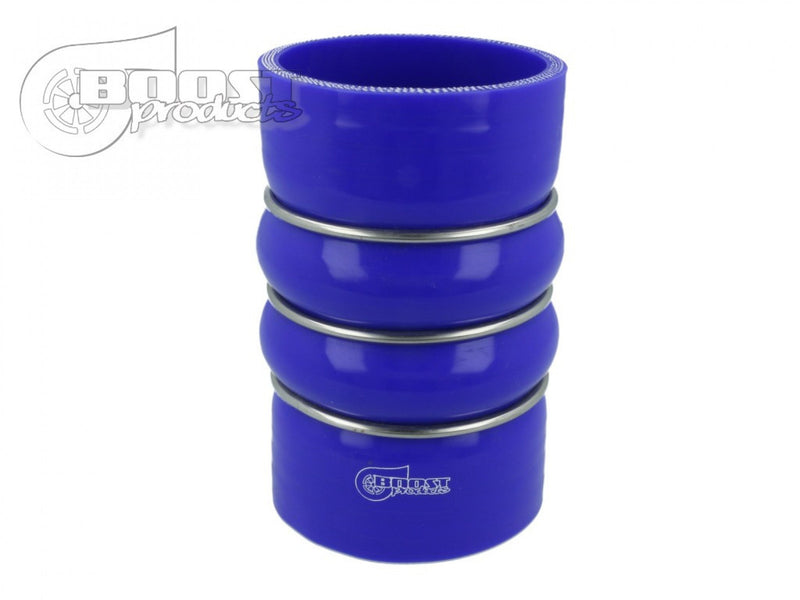 BOOST Products Silicone Coupler with Double Hump, 4" ID, Blue