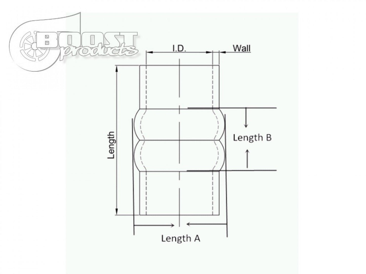 BOOST Products Silicone Coupler with Double Hump, 3" ID, Blue